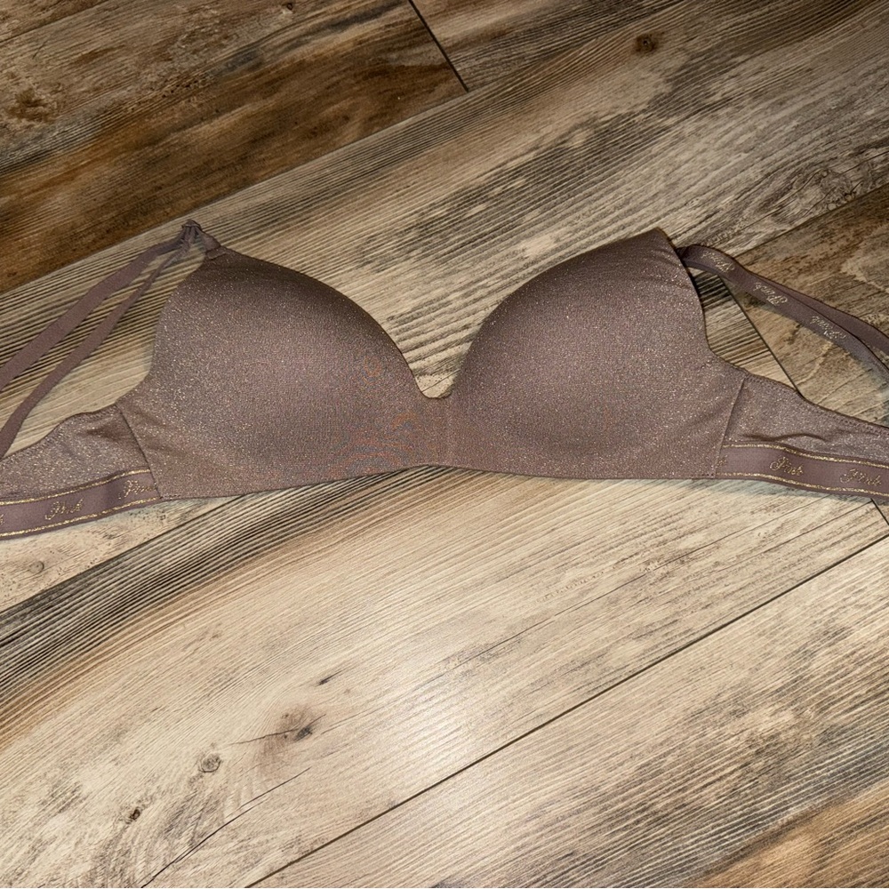 Brown Sparkle Wireless Bra